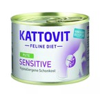 Kattovit Sensitive Turkey - mokra karma z indykiem dla dorosłych kotów, puszka 185g