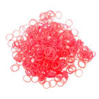 Lainee Latex Bands - profesjonalne gumki do papilotów i top-knotów, duże (9.5 mm), średniej grubości, różowe (neon), 850 sztuk