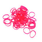 Lainee Latex Bands - profesjonalne gumki do top-knotów, duże (9.5mm), średniej grubości, różowe (fiesta pink), 850 sztuk