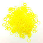 Lainee Latex Bands - profesjonalne gumki do top-knotów, średniej wielkości (7.9 mm), cienkie, żółte (neon), 850 sztuk