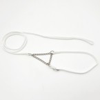 Show-tech Combi Show Lead White - ringówka sznurek z łańcuszkiem, biała, 7mm
