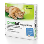 Vetoquinol Drontal - tabletki na odrobaczenie dla kotów, 2 sztuki