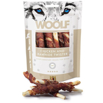 Woolf Chicken and Rawhide Twister - pałeczka do żucia owinięta mięsem z kurczaka dla psa, 100g