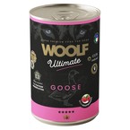 Woolf Ultimate Dog Adult Goose with raspberries - bezglutenowa, pełnoporcjowa karma wilgotna z gęsiną i malinami dla dorosłych psów, 400g