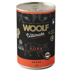 Woolf Ultimate Dog Adult Pork with linseed oil - bezglutenowa, pełnoporcjowa karma wilgotna z wieprzowiną i olejem lnianym dla dorosłych psów, 400g