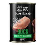 John Dog Pure Black Duck- pełnoporcjowa, smakowita karma mokra dla psa z kaczką, 400g