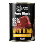 John Dog Pure Black Wild Boar - pełnoporcjowa, smakowita karma mokra dla psa z dzikiem, 400g