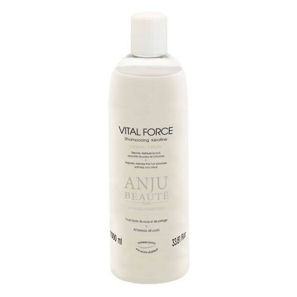 Anju Beaute Vital Force - szampon regenerujący, nawilżający dla psów i kotów, 1l