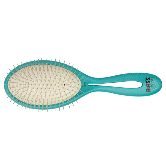 BASS BIO-FLEX Alloy Leaf Shape Brush - ekologiczna szczotka ze skrobi kukurydzianej, wzór liścia