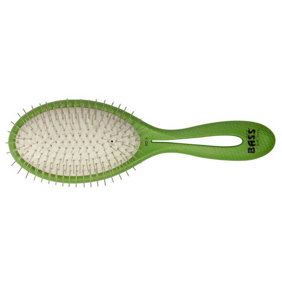 BASS BIO-FLEX Alloy Leaf Shape Brush - ekologiczna szczotka ze skrobi kukurydzianej, wzór liścia