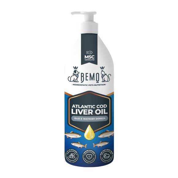 BEMO Atlantic Cod Liver Oil - tran z wątroby dorsza, 500ml