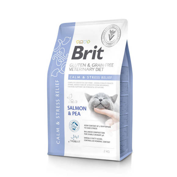 Brit Gluten & Grain Free Veterinary Diet Calm & Stress Relief - niskokaloryczna sucha karma dla kotów