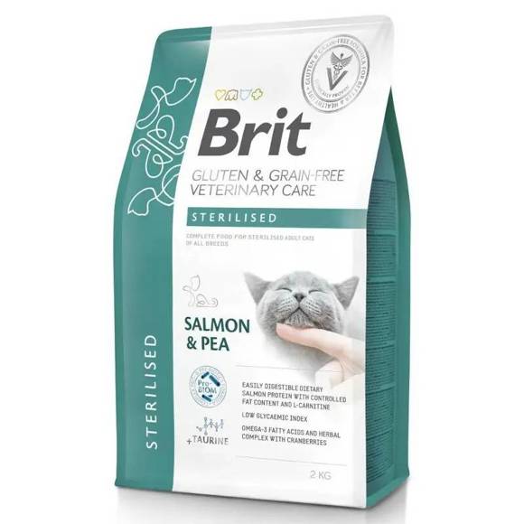 Brit Gluten & Grain Free Veterinary Diet Sterilised - sucha karma dla kotów po zabiegu sterylizacji