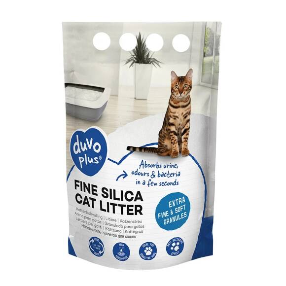 DUVO+ Silica Compact White - żwirek silikonowy dla kotów, 5l