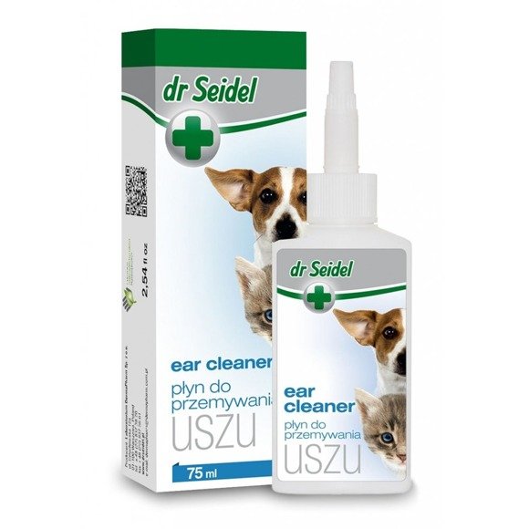 Dr Seidel Ear Cleaner - płyn do przemywania uszu dla psów i kotów 75ml