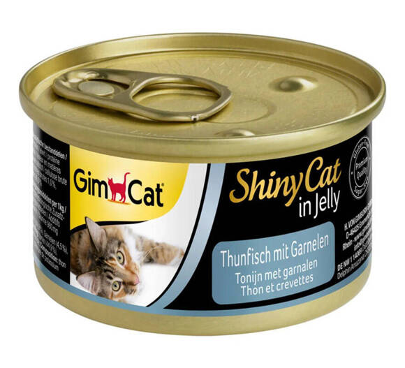 Gimpet Shiny Cat Tuna with Shrimps - mokra karma dla kociąt, tuńczyk z krewetkami, puszka 70g