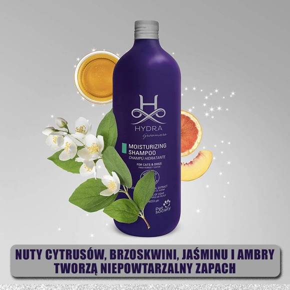 Hydra Professional Moisturizing Shampoo - nawilżający, owsiany szampon dla psów i kotów, koncentrat 10:1, 1l