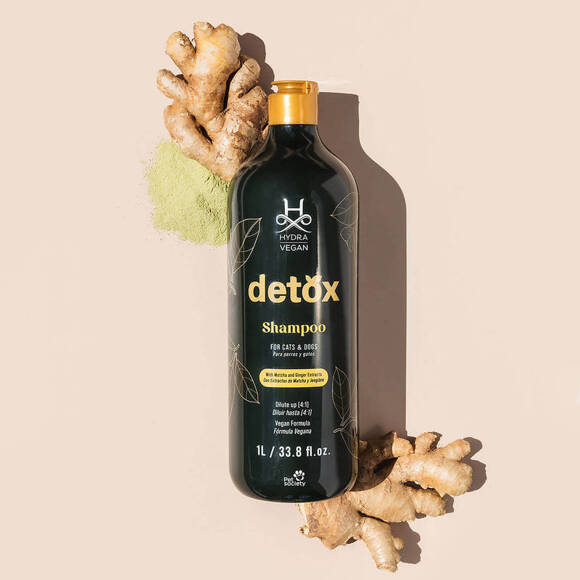 Hydra Vegan Detox Shampoo - oczyszczający, detoksykujący szampon wegański dla psów i kotów, koncentrat 1:4, 1l