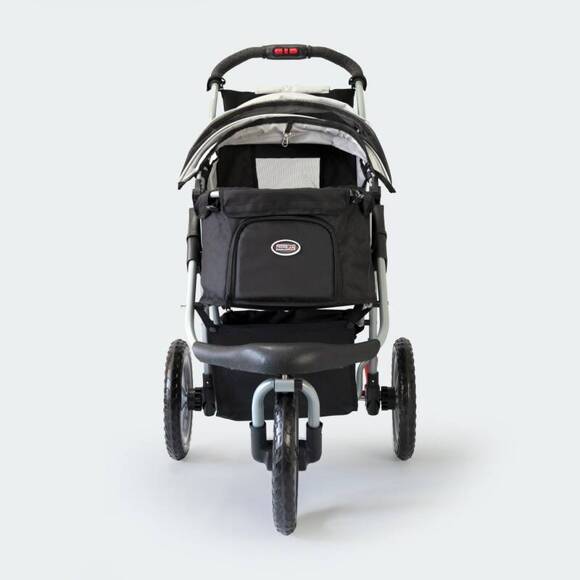 InnoPet Buggy Comfort EFA - składany, wielofunkcyjny, komfortowy wózek dla psów o wadze do 25kg, czarno-szary