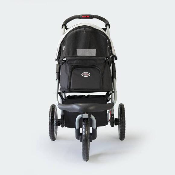 InnoPet Buggy Comfort EFA - składany, wielofunkcyjny, komfortowy wózek dla psów o wadze do 25kg, czarno-szary