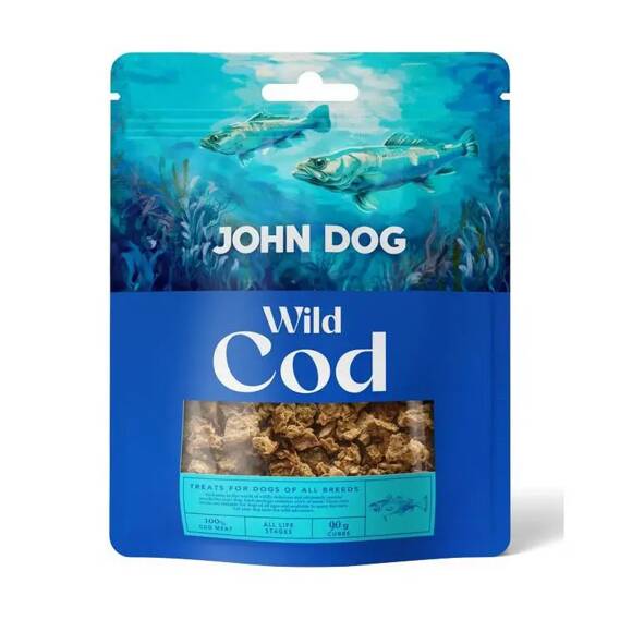 John Dog Wild Fish Cod - hypoalergiczny przysmak treningowy dla psa, 90g