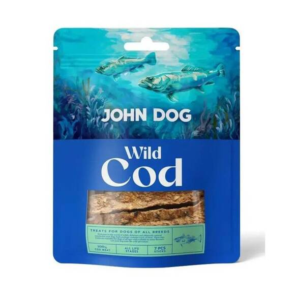 John Dog Wild Fish Dorsz - hypoalergiczny przysmak treningowy dla psa, 7 sztuk