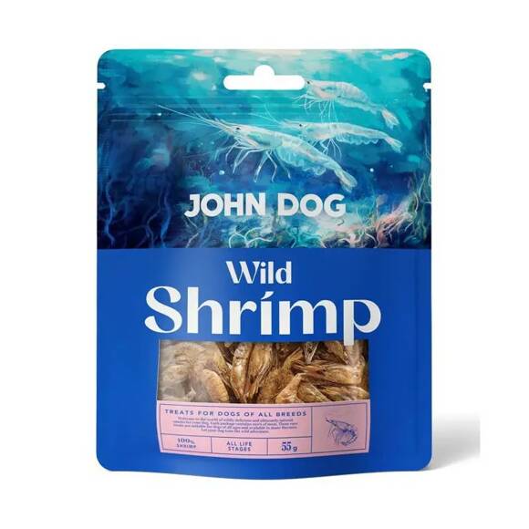 John Dog Wild Fish Krewetka - hypoalergiczny przysmak treningowy dla psa, 55g