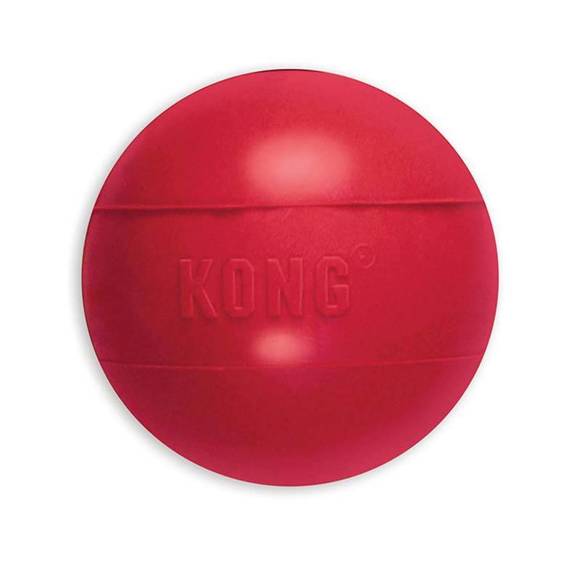 KONG® Ball - zabawka dla psa, gryzak z czerwonej, wytrzymałej gumy