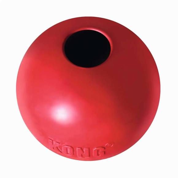 KONG® Ball - zabawka dla psa, gryzak z czerwonej, wytrzymałej gumy