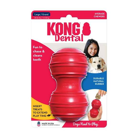 KONG® Dental Red - gryzak dentystyczny dla psa, czerwony