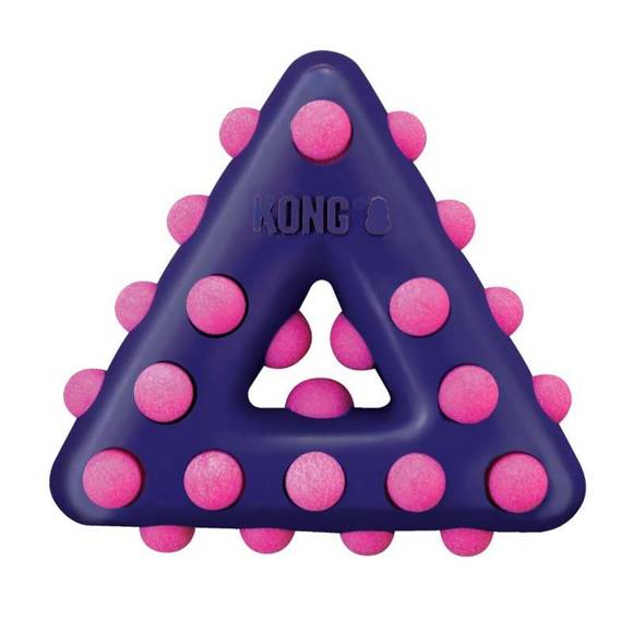 KONG® Dotz™ Triangle - zabawka dla psa, trójkąt z piszczałką