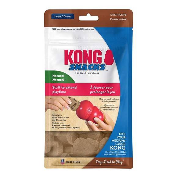 KONG® Snacks Chicken Liver Large - duże przysmaki dla psa z wątróbką, 312g