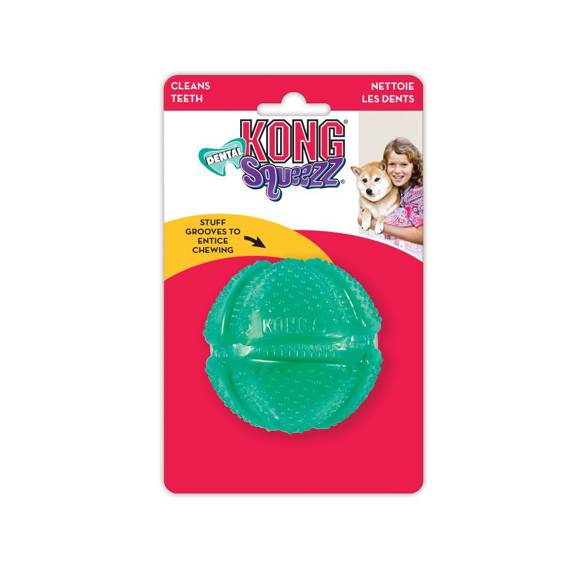 KONG® Squeezz® Dental Ball M - piłka dla psa, zabawka dentystyczna