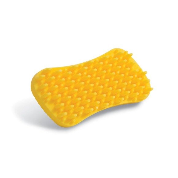 Pet+Me Silicon Brush Yellow - szczotka, zgrzebło silikonowe dla psów krótkowłosych