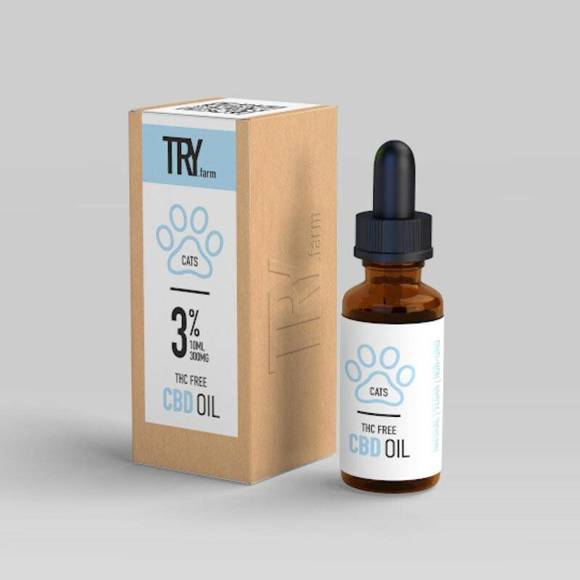 TRY.Farm Cats CBD Oil 3% - olejek antystresowy dla kotów, 10 ml