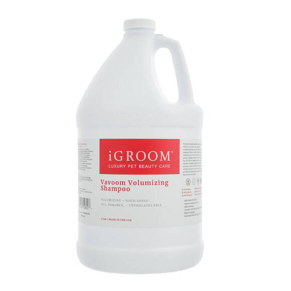 iGroom Vavoom Volumizing Shampoo - skoncentrowany (1:8) szampon zwiększający objętość włosa, z ekstraktem z bambusa, dla psów i kotów, 3.8l