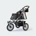 InnoPet Buggy Comfort EFA - składany, wielofunkcyjny, komfortowy wózek dla psów o wadze do 25kg, czarno-szary